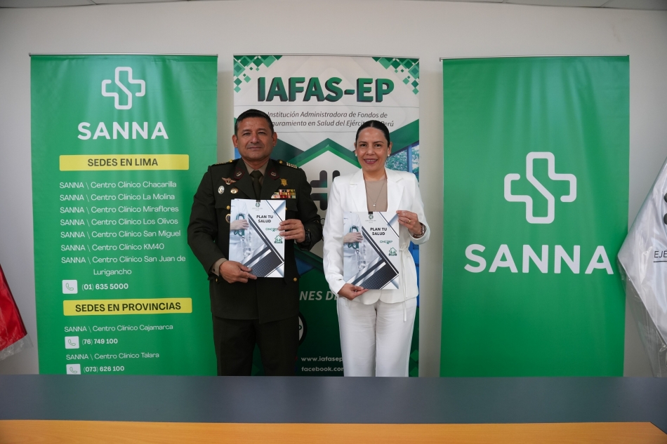 LA IAFAS EP Y LA CL&Iacute;NICA SANNA FIRMAN CONVENIO