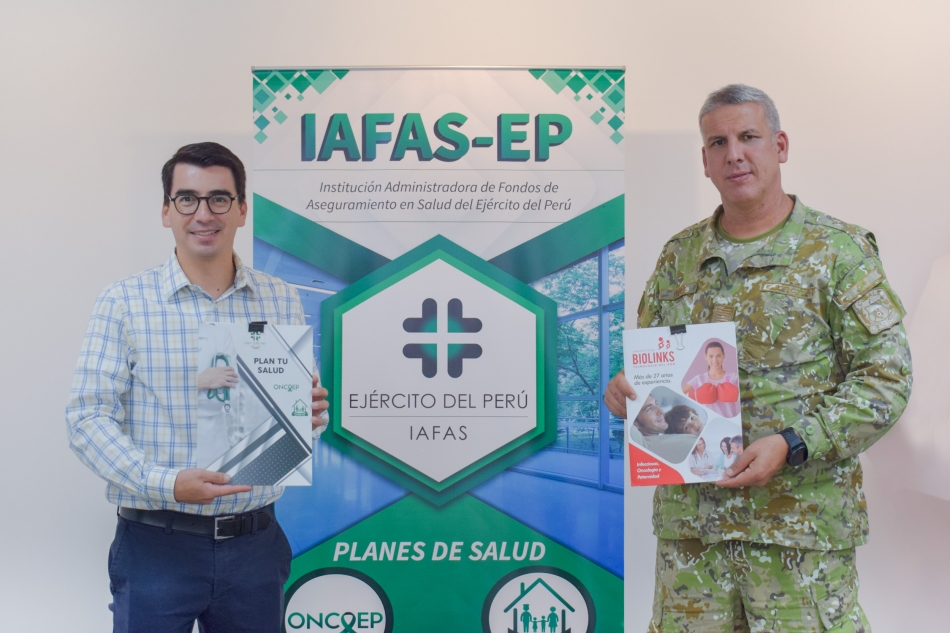 LA IAFAS – EP FIRMA CONVENIO DE INTERCAMBIO PRESTACIONAL CON LABORATORIOS BIOLINKS