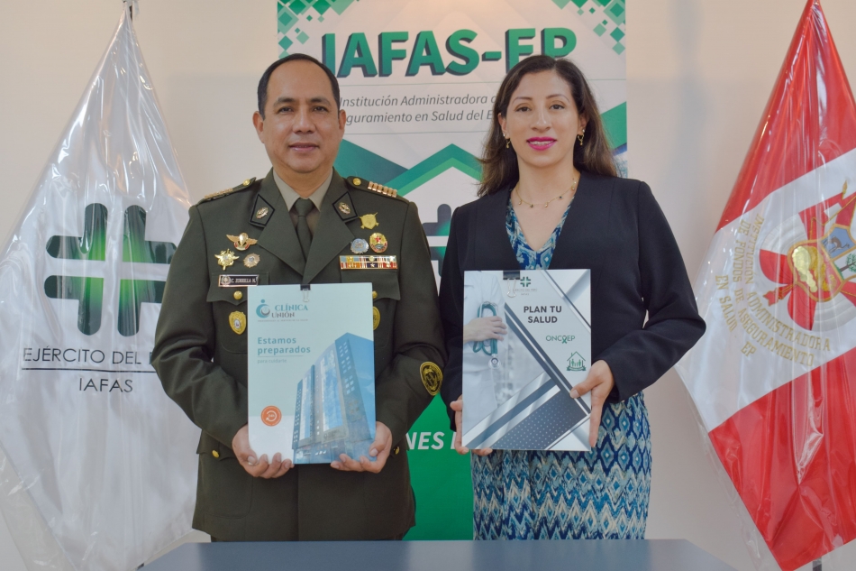 LA IAFAS EP FIRMA CONVENIO CON LA CLÍNICA UNIÓN