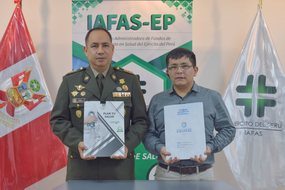 LA IAFAS EP Y LA CLÍNICA ESPECIALIZADA EMANUEL DE IQUITOS FIRMAN CONVENIO DE COOPERACIÓN