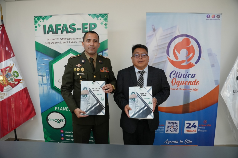 LA IAFAS EP Y LA CL&Iacute;NICA OQUENDO FIRMAN CONVENIO